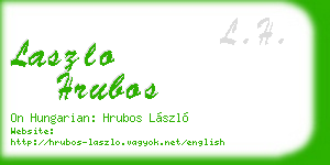 laszlo hrubos business card
